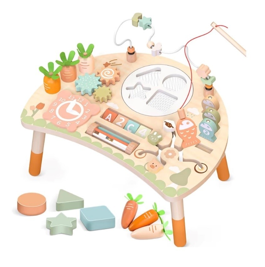 9-in-1 Wooden Activity Play Table